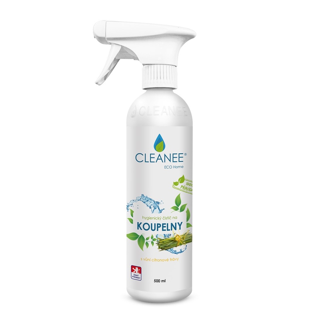 CLEANEE EKO čistič na koupelny 500 ml / citronová tráva